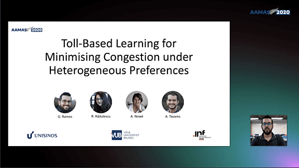Toll-Based Learning for Minimising Congestion under Heterogeneus Preferences