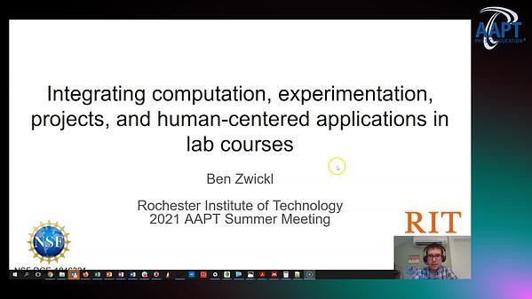 Integrating computation, experimentation, projects, and human-centered applications in lab courses