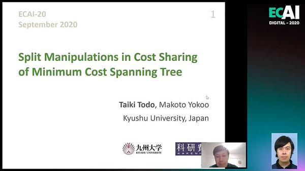 Split Manipulations in Cost Sharing of Minimum Cost Spanning Tree