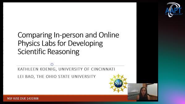 Comparing In-person and Online Physics Labs for Developing Scientific Reasoning