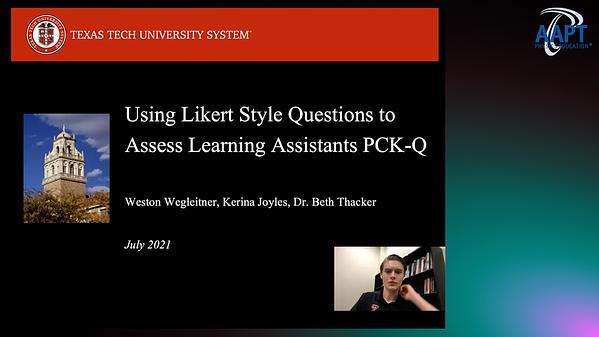 Using Ranking Question to Assess Students Assistants' PCK-Q