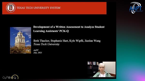 Development of an Instrument for Analysis of Student Assistants’ PCK-Q