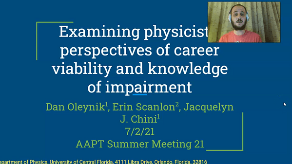 Examining Physicists’ Perspectives of Career Viability and Knowledge of Impairment