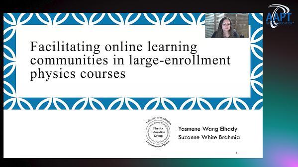 Facilitating Online Learning Communities in Large-Enrollment Introductory Physics Courses
