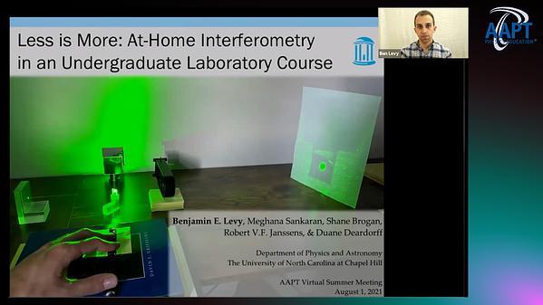 Less is More: At-Home Interferometry in Undergraduate Laboratory Course