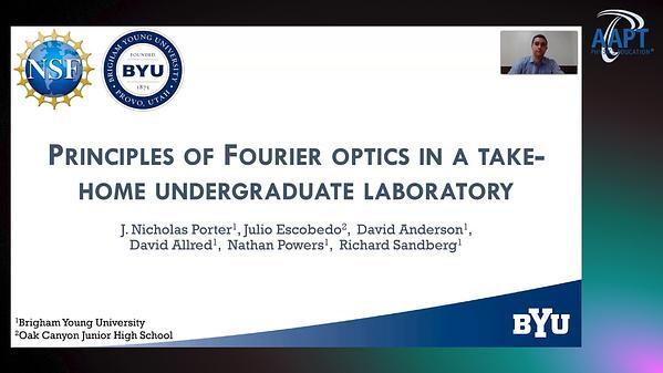 Principles of Fourier optics in a take home undergraduate laboratory