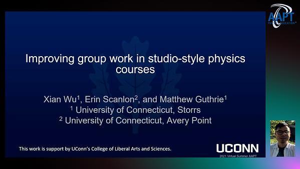 Improving group work in studio-style physics courses