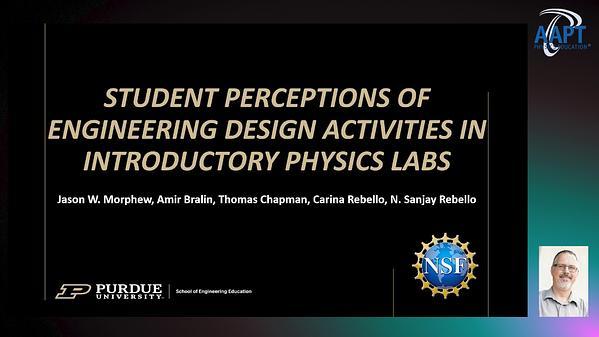 Student Perception of Engineering Design Activities in Introductory Physics Labs