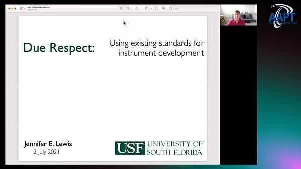 Due respect: Using existing standards for instrument development