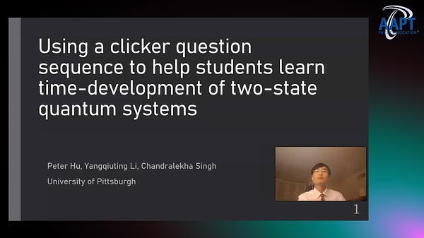 Using clicker question sequence to teach time-development in quantum mechanics