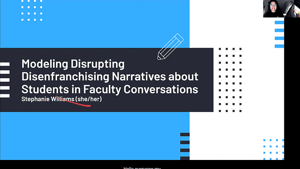 Modeling Disrupting Disenfranchising Narratives about Students in Faculty Conversations