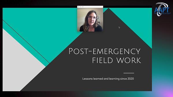 Developing post-emergency field work practices from lessons learned during 2020