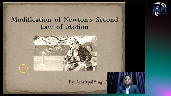 Modification of Newton's Second Law of Motion