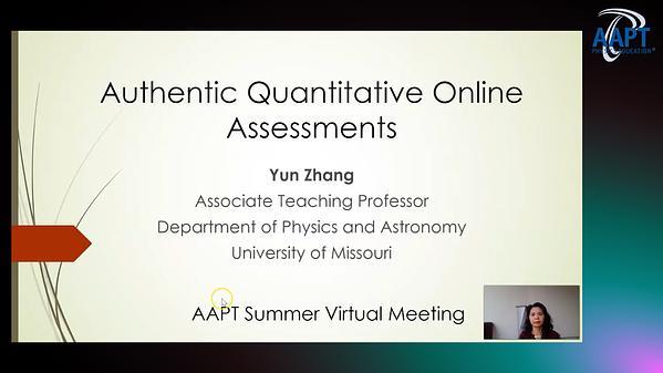 Implementing Authentic Online Assessments in Large Enrollment Introductory Courses