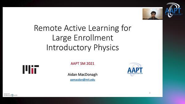 Remote Active Learning for Large-Enrollment Introductory Physics