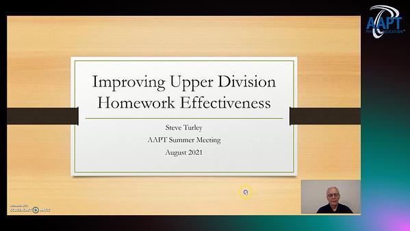 Improving Upper Division Homework Effectiveness