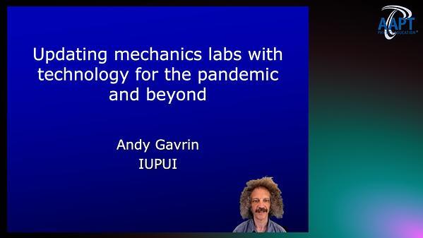 Updating mechanics labs with technology for the pandemic and beyond