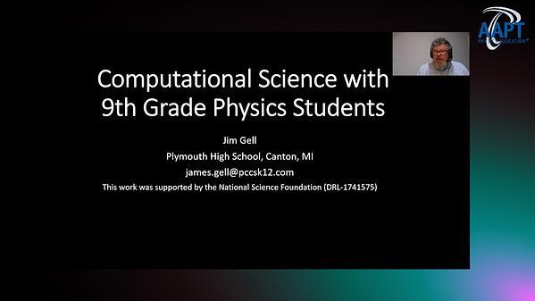 Computational Science with 9th Grade Physics Students