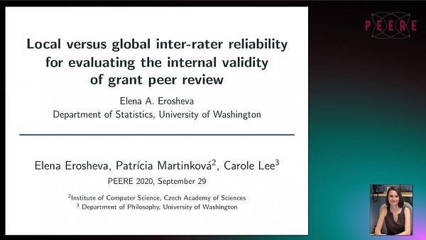 Local versus global inter-rater reliability for evaluating the internal validity of grant peer review: Considerations of measurement