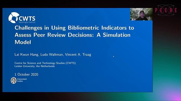Challenges in Using Bibliometric Indicators to Assess Peer ReviewDecisions: A Simulation Model