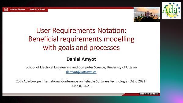 User Requirements Notation: Beneficial requirements modelling with goals and processes