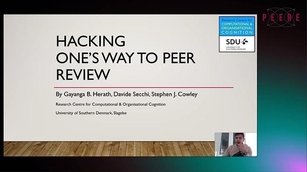 Hacking one's way to peer-review