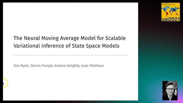 The Neural Moving Average Model for Scalable Variational Inference of State Space Models