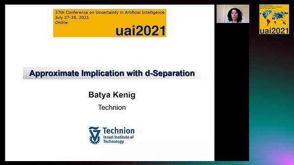 Approximate Implication with d-Separation