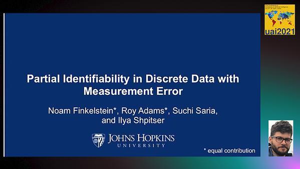 Partial Identifiability in Discrete Data With Measurement Error