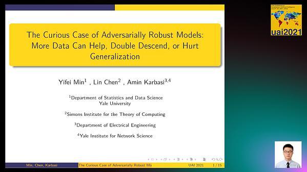 The Curious Case of Adversarially Robust Models: More Data Can Help, Double Descend, or Hurt Generalization