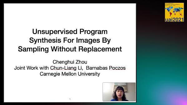 Unsupervised Program Synthesis for Images By Sampling Without Replacement
