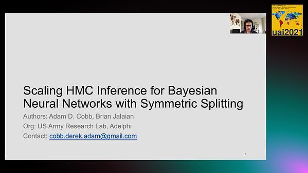 Scaling Hamiltonian Monte Carlo Inference for Bayesian Neural Networks with Symmetric Splitting