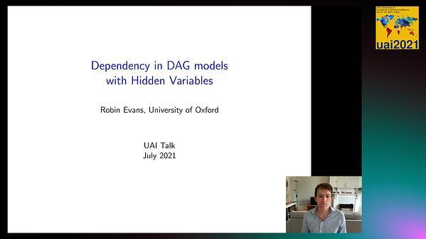 Dependency in DAG models with Hidden Variables