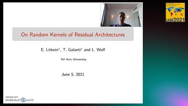 On Random Kernels of Residual Architectures