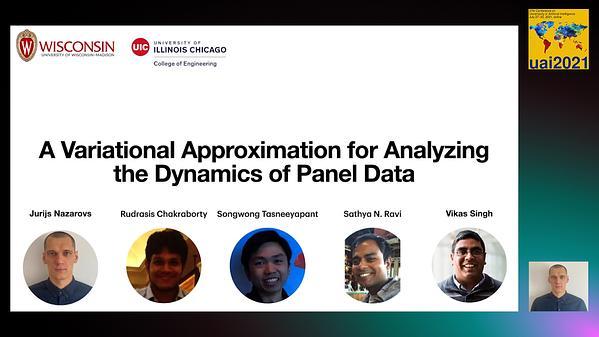 A Variational Approximation for Analyzing the Dynamics of Panel data