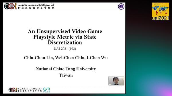 An Unsupervised Video Game Playstyle Metric via State Discretization
