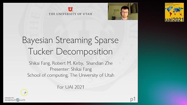 Bayesian Streaming Sparse Tucker Decomposition