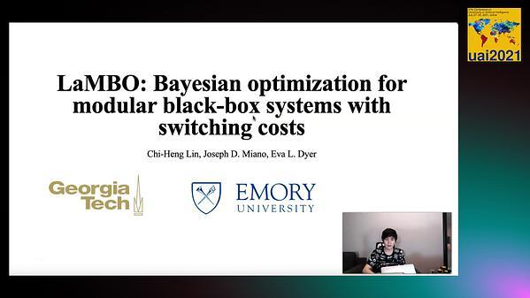 Bayesian optimization for modular black-box systems with switching costs