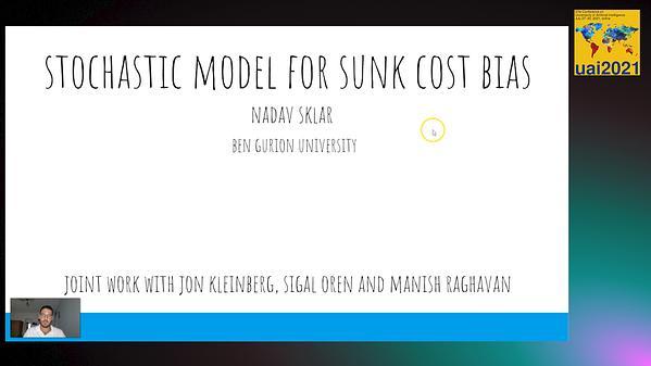 Stochastic Model for Sunk Cost Bias