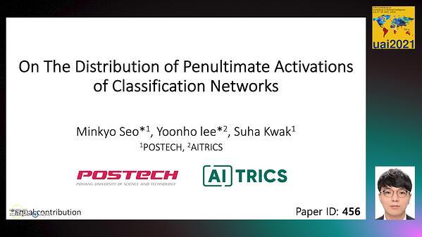 On The Distribution of Penultimate Activations of Classification Networks