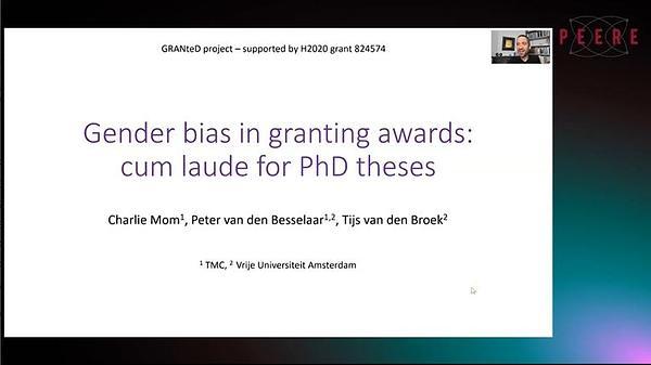 Gender bias in granting awards: cum laude for PhD theses