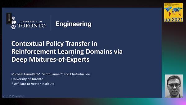 Contextual Policy Transfer in Reinforcement Learning Domains via Deep Mixtures-of-Experts