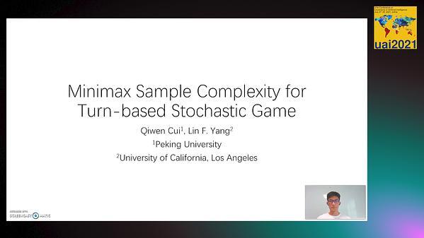Minimax Sample Complexity for Turn-based Stochastic Game