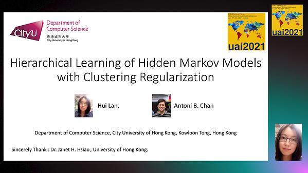 Hierarchical Learning of Hidden Markov Models with Clustering Regularization