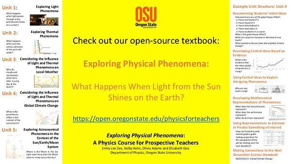 Exploring Physical Phenomena: A Physics Course for Prospective Teachers