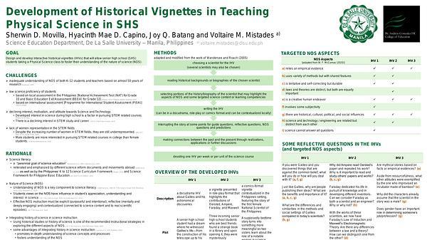 Development of Historical Vignettes in Teaching Physical Science in SHS