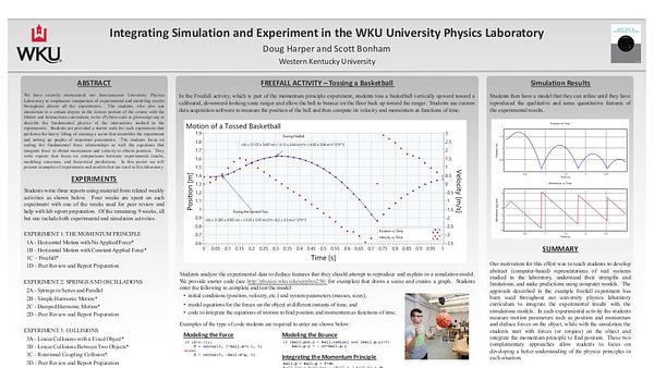 Integrating Simulation and Experiment in the WKU University Physics Laboratory