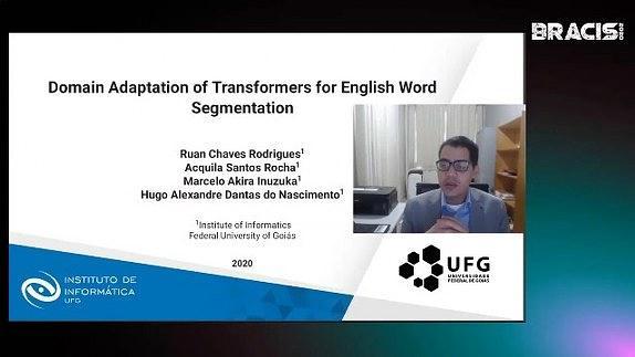 Domain Adaptation of Transformers for English Word Segmentation