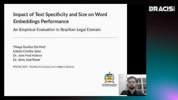 Impact of Text Specificity and Size on Word Embeddings Performance: an Empirical Evaluation in Brazilian Legal Domain