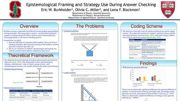 Epistemological framing and strategy use during answer-checking